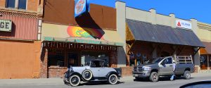 Model T cars in Downtown Idaho