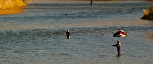 image: fishing in salmon river, idaho : autumn